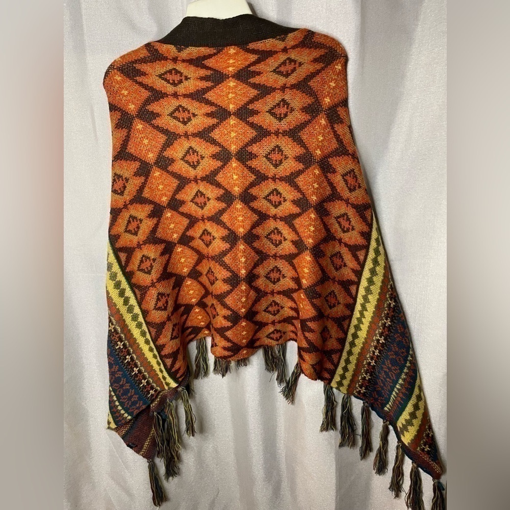 SIERRA FRINGE PONCHO. One size​​​​​​​​​​​​​​​​​​​​​​​​​​ - Picture 12 of 13
